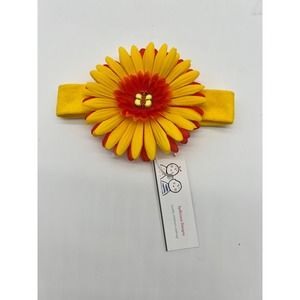 Sydlicious Designs Yellow Orange Baby Flower Headband